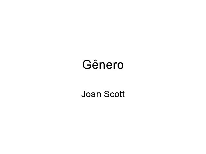 Gênero Joan Scott 