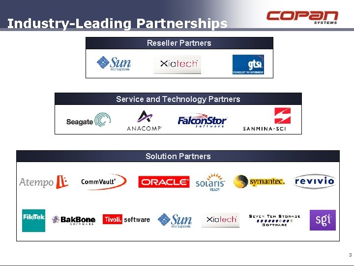 Industry-Leading Partnerships Reseller Partners Service and Technology Partners Solution Partners 3 Industry-Leading Partnerships Reseller Partners Service and Technology Partners Solution Partners 3