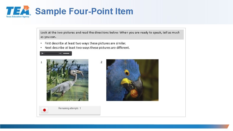 Sample Four-Point Item 