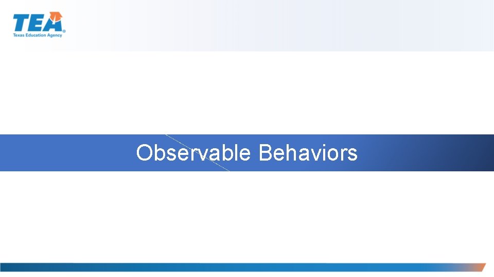 Observable Behaviors 