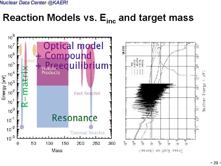 Nuclear Data Center @KAERI Reaction Models vs. Einc and target mass - 29 -