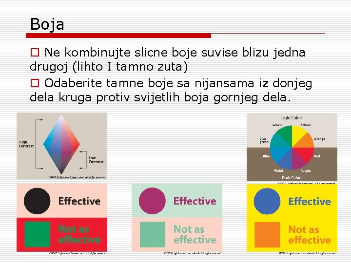 Boja o Ne kombinujte slicne boje suvise blizu jedna drugoj (lihto I tamno zuta) Boja o Ne kombinujte slicne boje suvise blizu jedna drugoj (lihto I tamno zuta)
