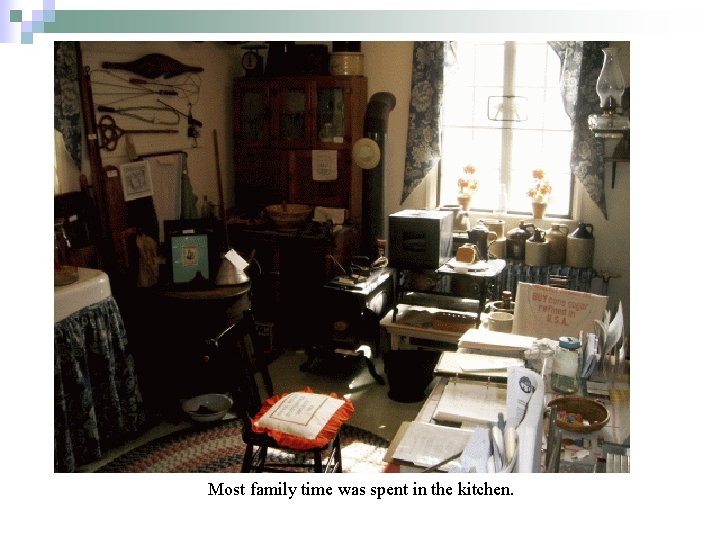 Most family time was spent in the kitchen. 