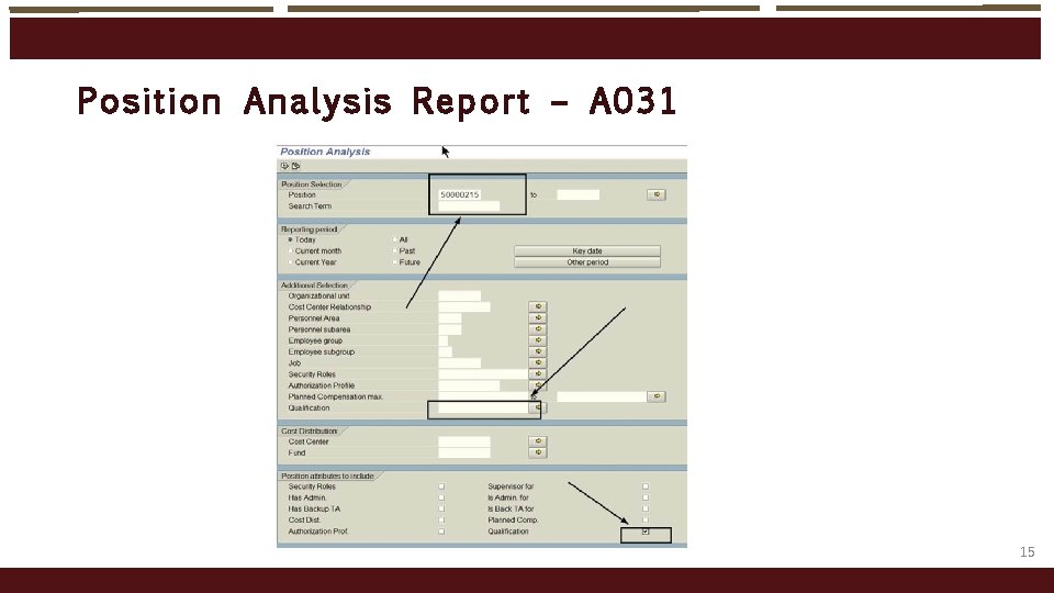 Pos it ion Analys is Repo rt – A 031 15 