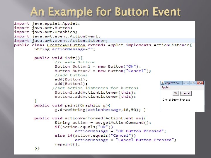 An Example for Button Event 