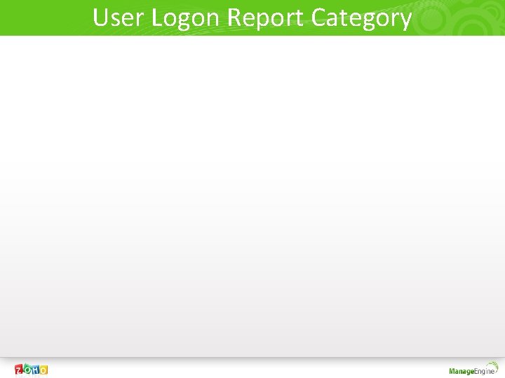 User Logon Report Category 