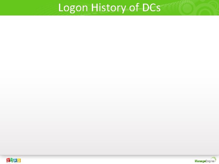 Logon History of DCs 
