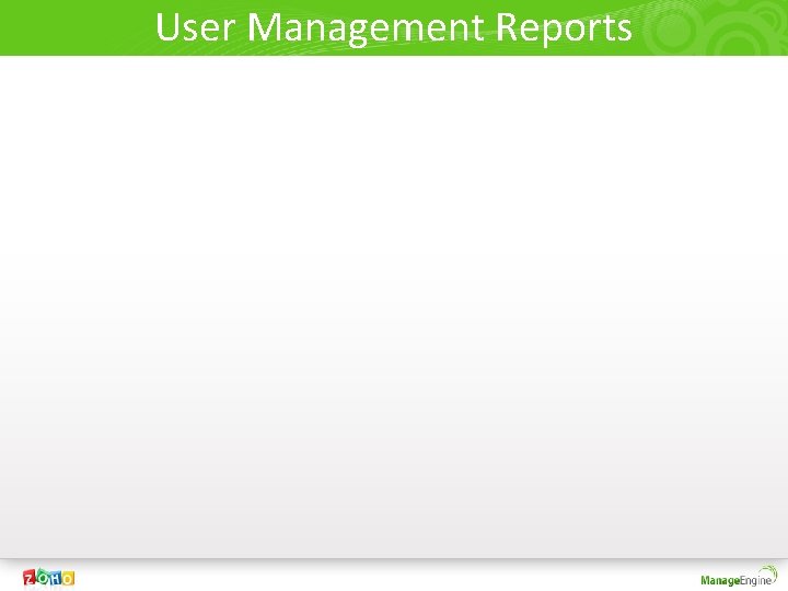 User Management Reports 