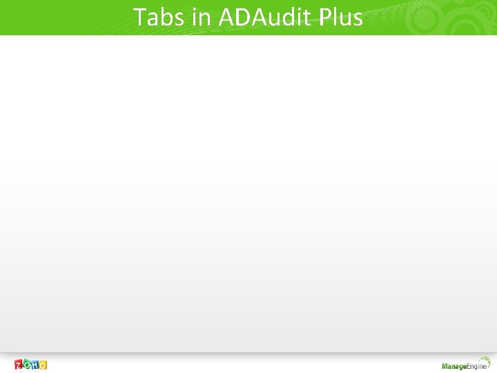 Tabs in ADAudit Plus 