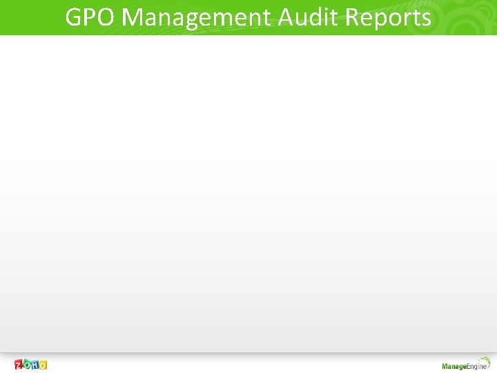 GPO Management Audit Reports 