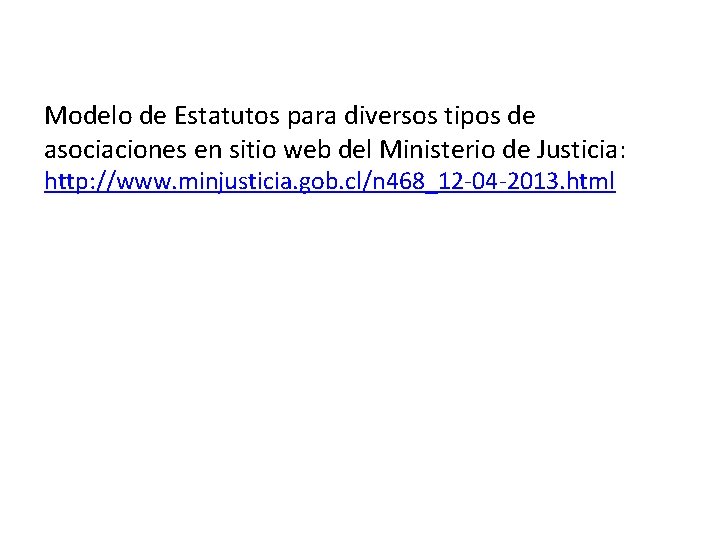 Modelo de Estatutos para diversos tipos de asociaciones en sitio web del Ministerio de Modelo de Estatutos para diversos tipos de asociaciones en sitio web del Ministerio de