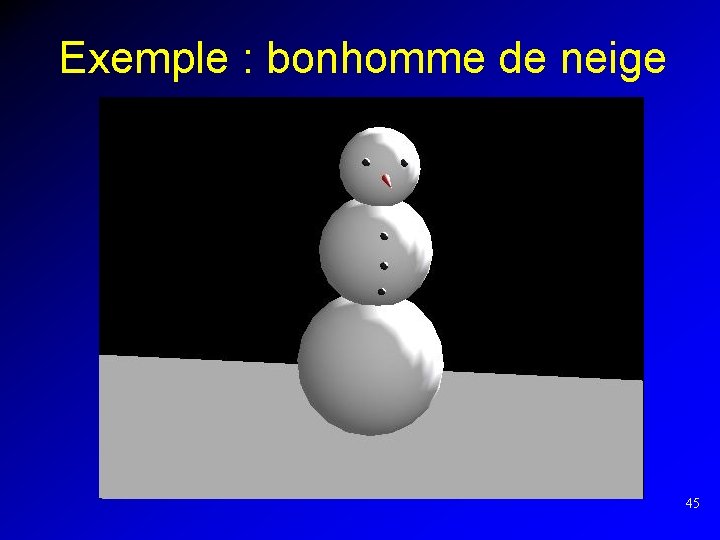 Exemple : bonhomme de neige 45 