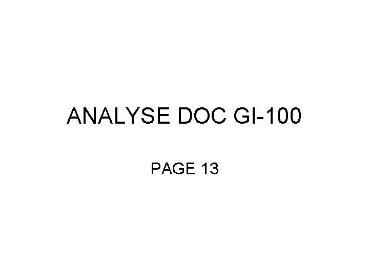 ANALYSE DOC GI-100 PAGE 13 