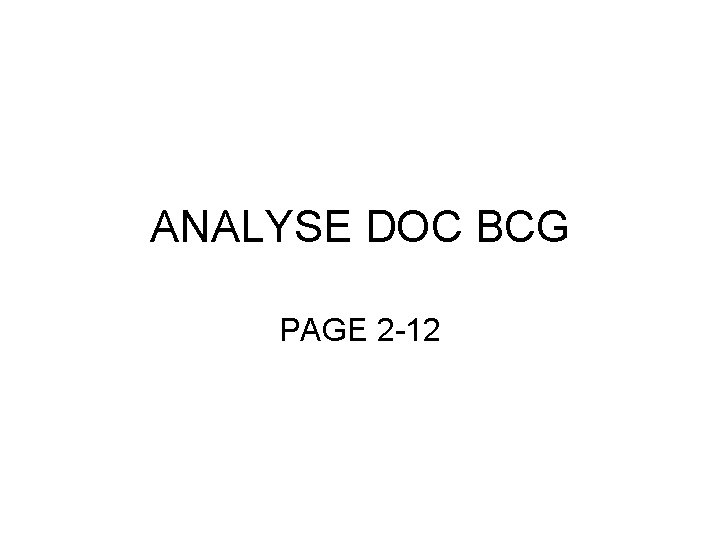 ANALYSE DOC BCG PAGE 2 -12 