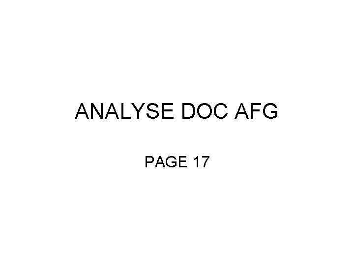 ANALYSE DOC AFG PAGE 17 