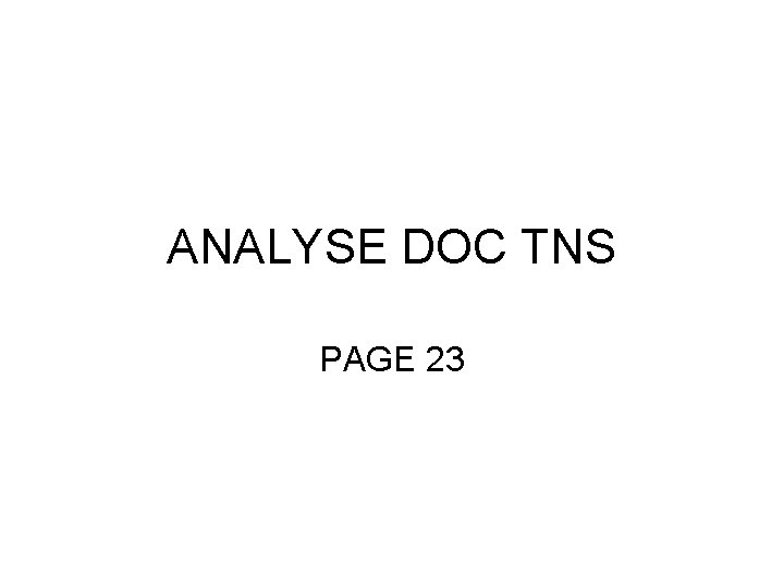 ANALYSE DOC TNS PAGE 23 