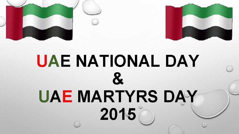 UAE NATIONAL DAY & UAE MARTYRS DAY 2015 