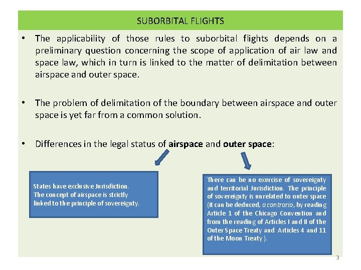 SUBORBITAL FLIGHTS • The applicability of those rules to suborbital flights depends on a SUBORBITAL FLIGHTS • The applicability of those rules to suborbital flights depends on a