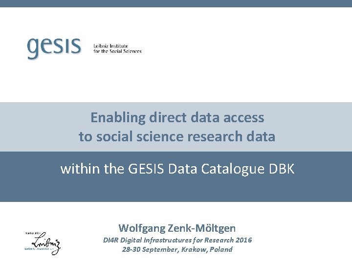 Enabling direct data access to social science research data within the GESIS Data Catalogue