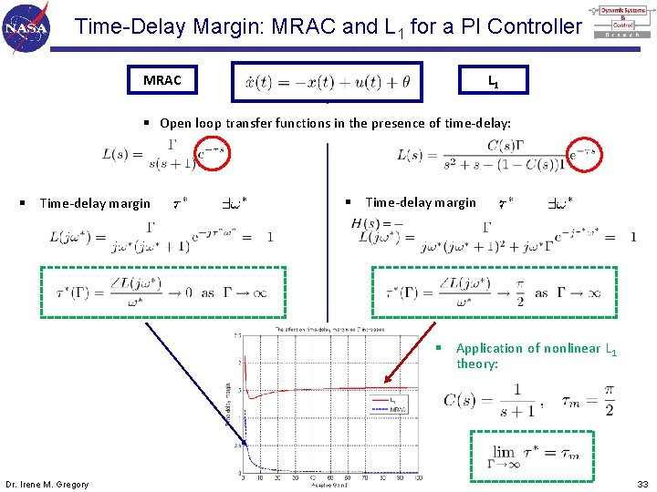 Time-Delay Margin: MRAC and L 1 for a PI Controller MRAC L 1 §