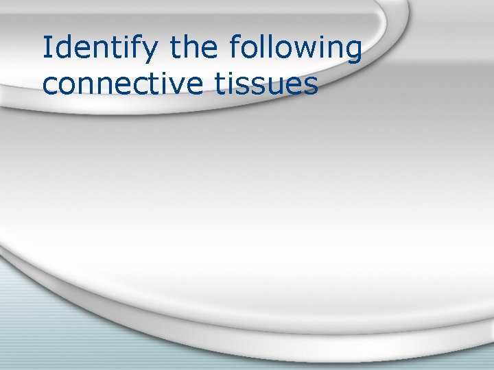 Identify the following connective tissues 