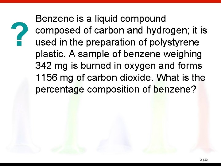 ? Benzene is a liquid compound composed of carbon and hydrogen; it is used