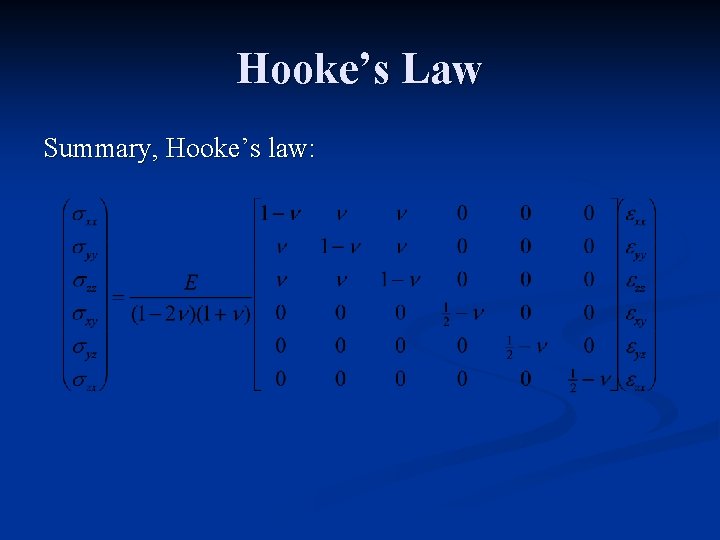 Hooke’s Law Summary, Hooke’s law: 