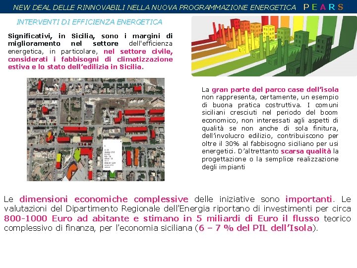 NEW DEAL DELLE RINNOVABILI NELLA NUOVA PROGRAMMAZIONE ENERGETICA PEARS INTERVENTI DI EFFICIENZA ENERGETICA Significativi, NEW DEAL DELLE RINNOVABILI NELLA NUOVA PROGRAMMAZIONE ENERGETICA PEARS INTERVENTI DI EFFICIENZA ENERGETICA Significativi,