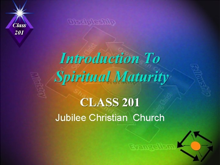 Class 201 Introduction To Spiritual Maturity CLASS 201 Jubilee Christian Church 