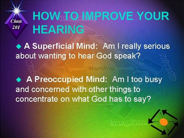 Class 201 HOW TO IMPROVE YOUR HEARING A Superficial Mind: Am I really serious