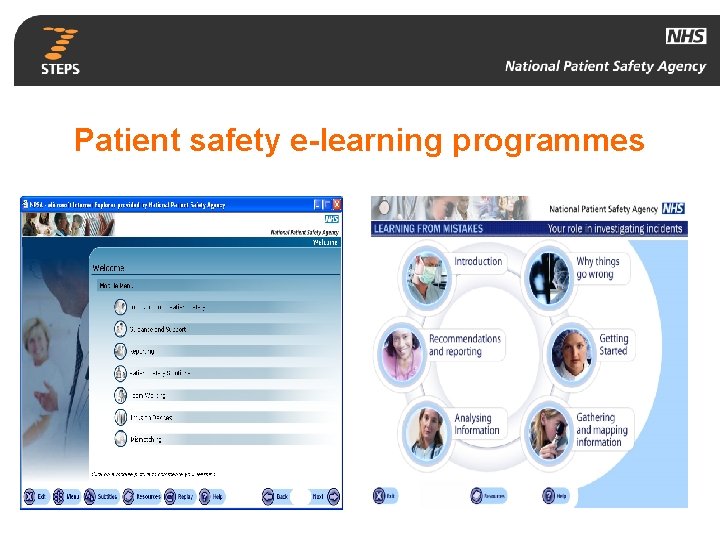 Patient safety e-learning programmes 