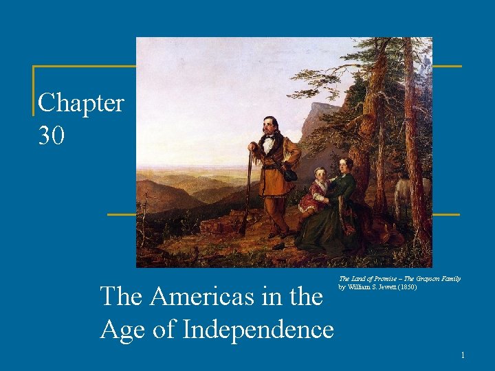 Chapter 30 The Americas in the Age of Independence The Land of Promise –