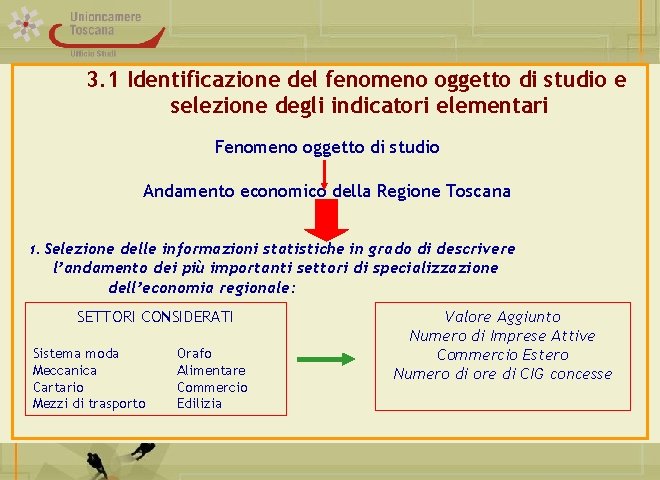 3. 1 Identificazione del fenomeno oggetto di studio e selezione degli indicatori elementari Fenomeno