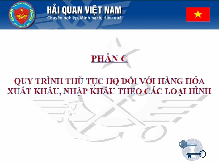 PHẦN C QUY TRÌNH THỦ TỤC HQ ĐỐI VỚI HÀNG HÓA XUẤT KHẨU, NHẬP