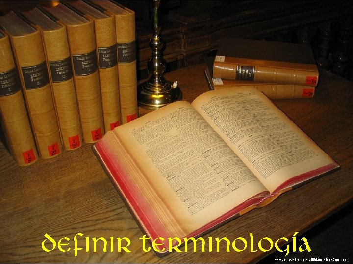 Definir terminología © Marcus Gossler / Wikimedia Commons 