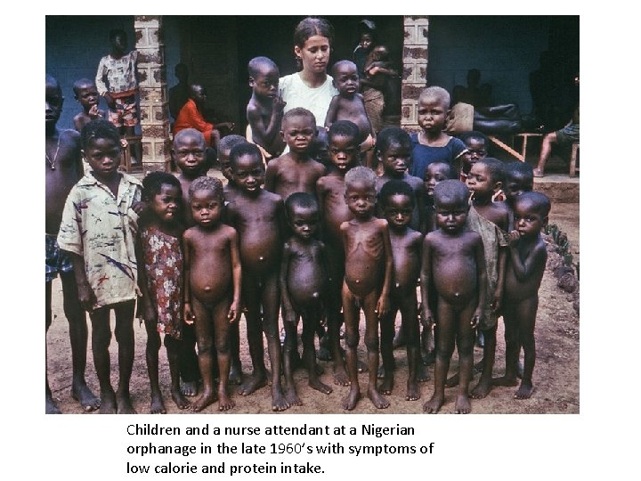 Children and a nurse attendant at a Nigerian orphanage in the late 1960’s with