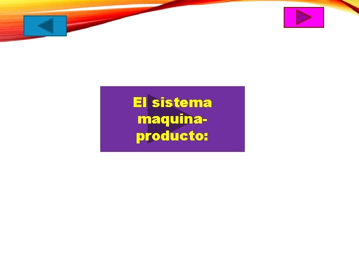 El sistema maquinaproducto: 