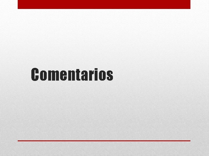 Comentarios 