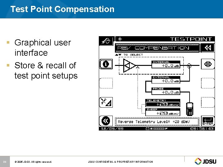 Test Point Compensation § Graphical user interface § Store & recall of test point