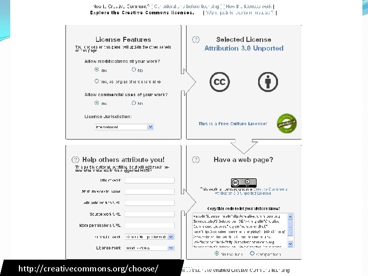 http: //creativecommons. org/choose/ 