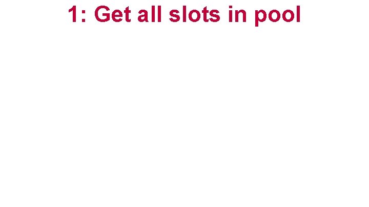 1: Get all slots in pool 