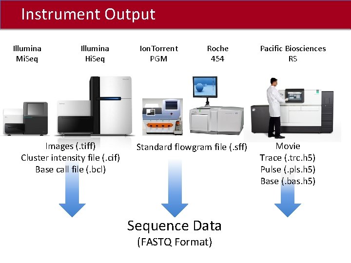 Instrument Output Click to edit Master title style Illumina Mi. Seq Illumina Hi. Seq