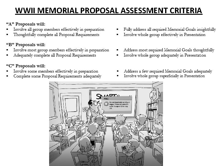 WWII MEMORIAL PROPOSAL ASSESSMENT CRITERIA 