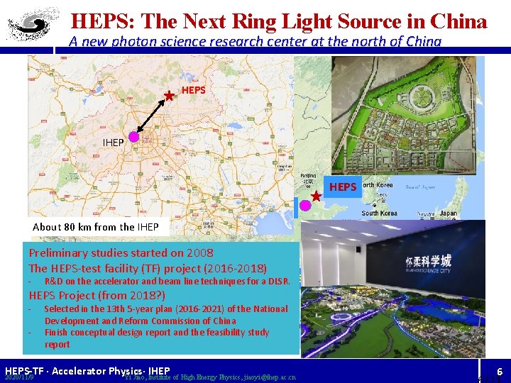 HEPS: The Next Ring Light Source in China A new photon science research center