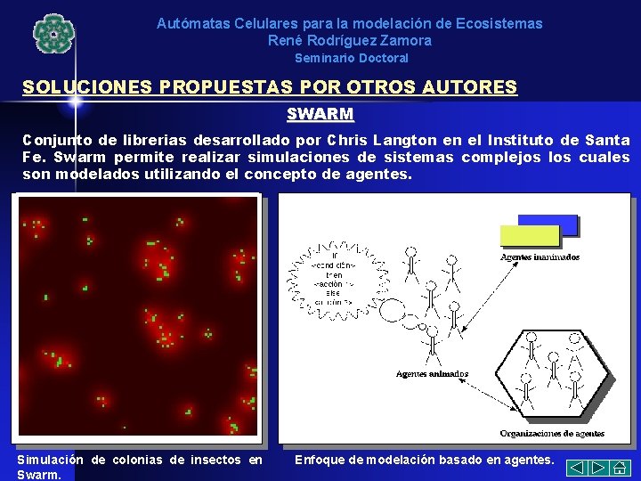 Autómatas Celulares para la modelación de Ecosistemas René Rodríguez Zamora Seminario Doctoral SOLUCIONES PROPUESTAS