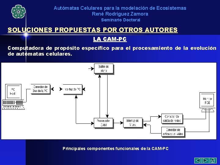 Autómatas Celulares para la modelación de Ecosistemas René Rodríguez Zamora Seminario Doctoral SOLUCIONES PROPUESTAS