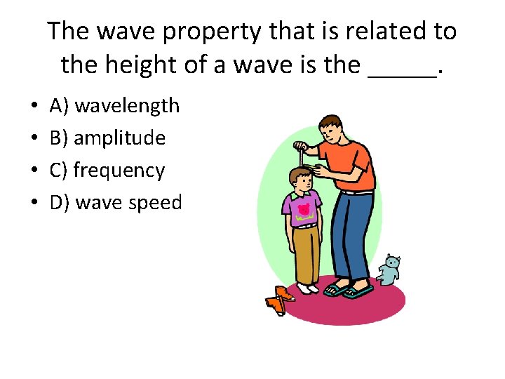 The wave property that is related to the height of a wave is the