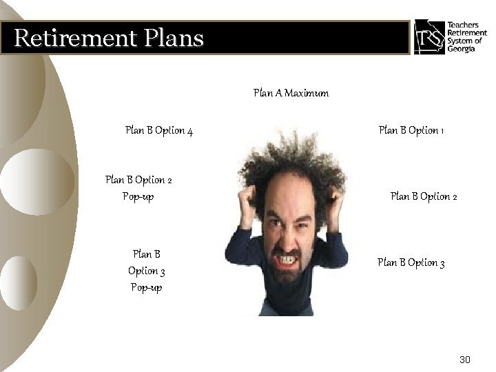 Retirement Plans Plan A Maximum Plan B Option 4 Plan B Option 2 Pop-up