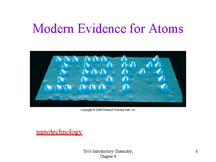 Modern Evidence for Atoms nanotechnology Tro's Introductory Chemistry, Chapter 4 6 