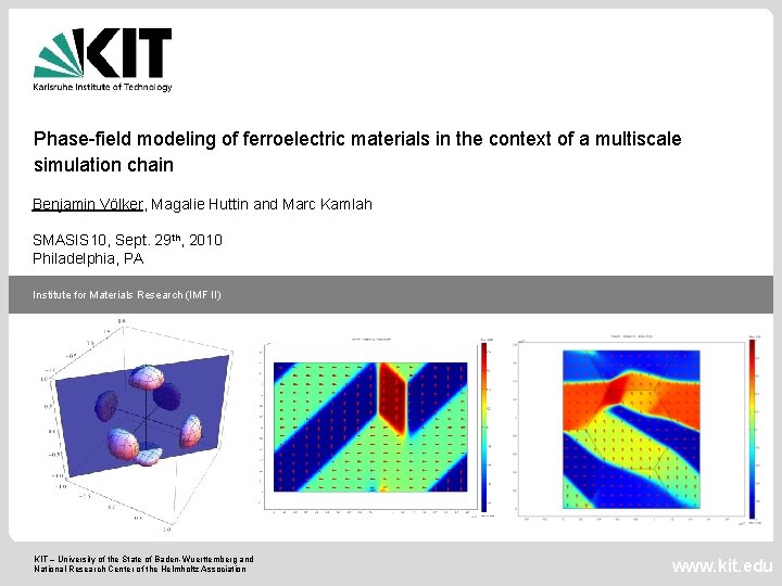 Phase-field modeling of ferroelectric materials in the context of a multiscale simulation chain Benjamin